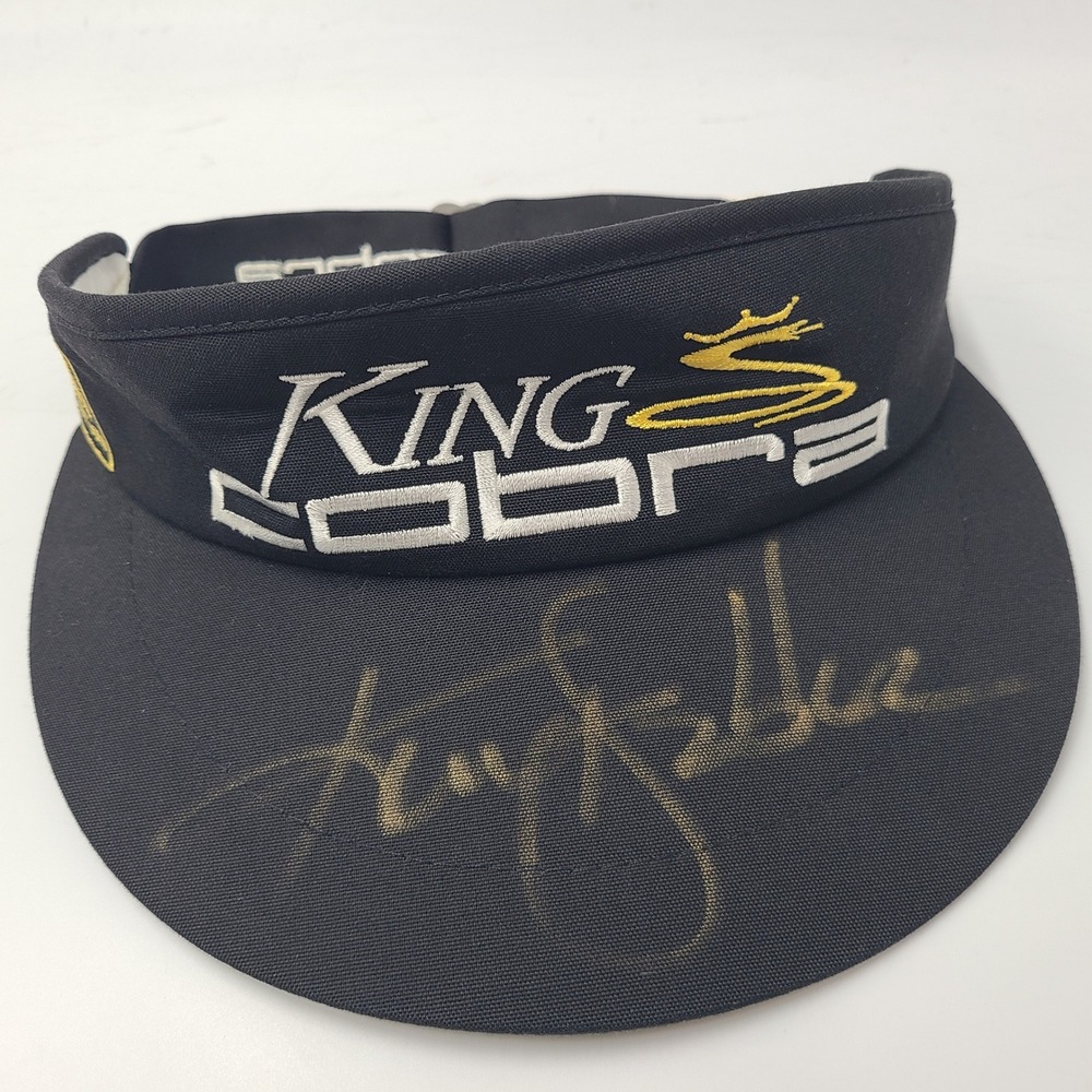 Vintage Ken Stabler Signed Autograph Visor Hat Strapback King Cobra Texace Golf